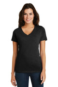 District Made Ladies Super Slub V-Neck Tee. DM3501-Ladies-Black-4XL-JadeMoghul Inc.