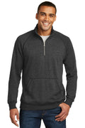 District Made Mens Lightweight Fleece 1/4-Zip. DM392-Sweatshirts/fleece-Heathered Black-4XL-JadeMoghul Inc.