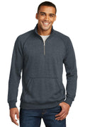 District Made Mens Lightweight Fleece 1/4-Zip. DM392-Sweatshirts/fleece-Heathered Navy-4XL-JadeMoghul Inc.