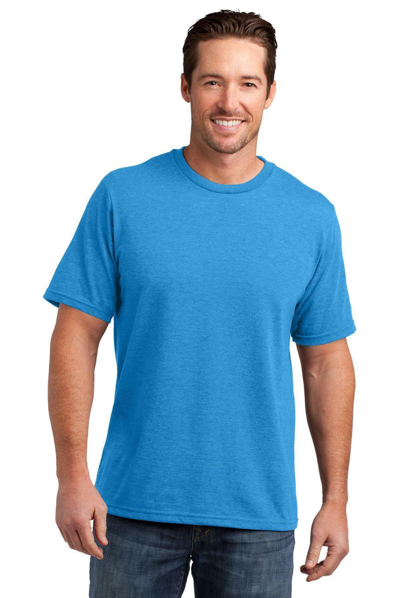 District Made Men's Perfect BlendCrew Tee. DM108-T-shirts-Heathered Bright Turquoise-4XL-JadeMoghul Inc.
