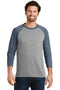 District Made Men's Perfect Tri 3/4-Sleeve Raglan. DM136-T-shirts-Navy Frost/ Grey Frost-4XL-JadeMoghul Inc.