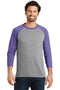 District Made Men's Perfect Tri 3/4-Sleeve Raglan. DM136-T-shirts-Purple Frost/ Grey Frost-4XL-JadeMoghul Inc.