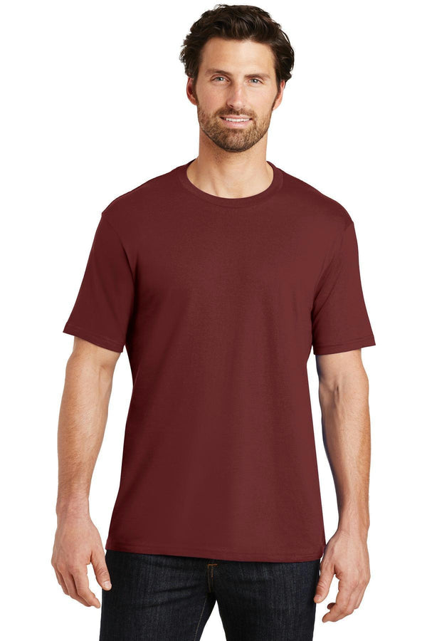 District Made Mens Perfect Weight Crew Tee. DT104-T-shirts-Sangria-2XL-JadeMoghul Inc.