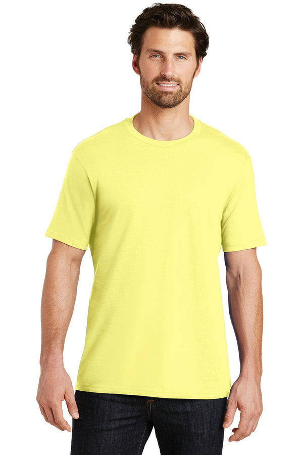 District Made Mens Perfect Weight Crew Tee. DT104-T-shirts-Yellow-L-JadeMoghul Inc.