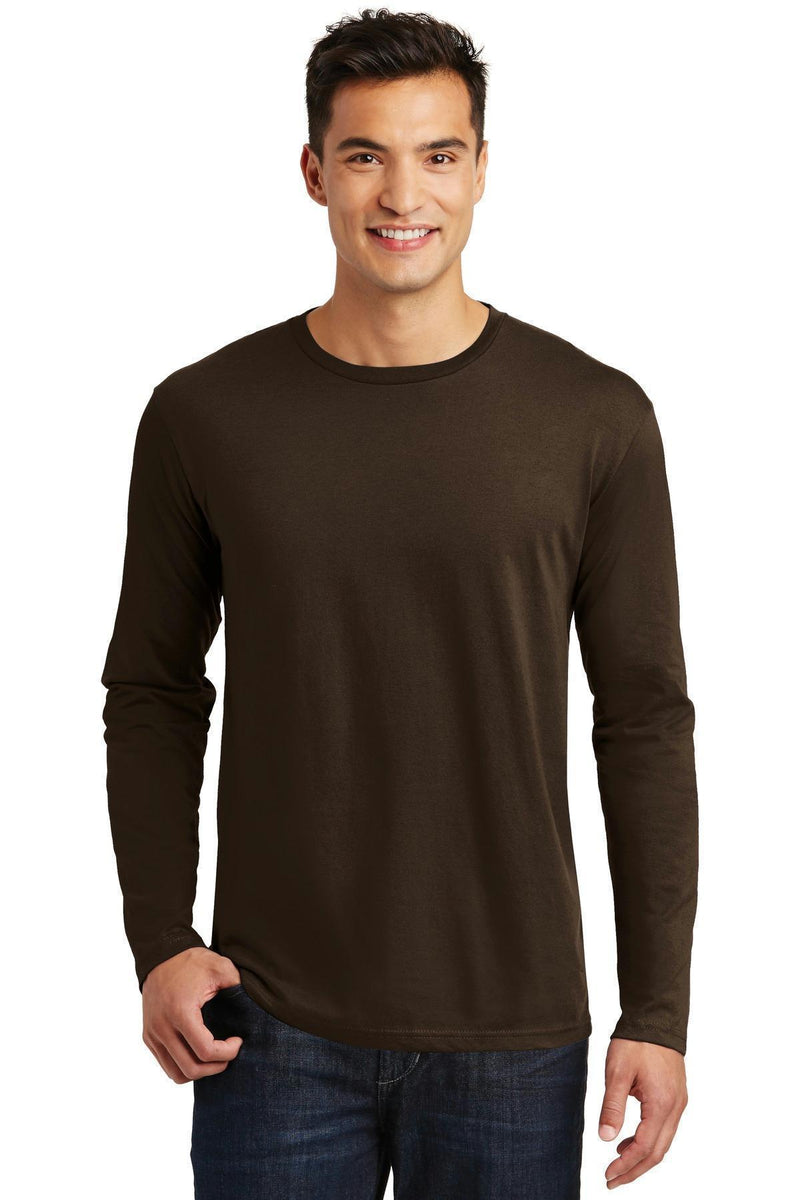 District Made Men's Perfect Weight Long Sleeve Tee. DT105-T-shirts-Espresso-4XL-JadeMoghul Inc.