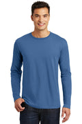 District Made Men's Perfect Weight Long Sleeve Tee. DT105-T-shirts-Maritime Blue-4XL-JadeMoghul Inc.