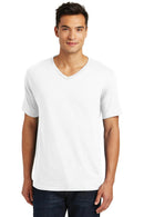 District Made Men's Perfect Weight V-Neck Tee. DT1170-T-shirts-Bright White-4XL-JadeMoghul Inc.