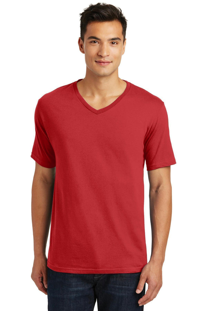 District Made Men's Perfect Weight V-Neck Tee. DT1170-T-shirts-Classic Red-4XL-JadeMoghul Inc.