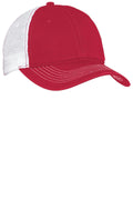 District - MeshBack Cap. DT607-Caps-Red/ White-OSFA-JadeMoghul Inc.