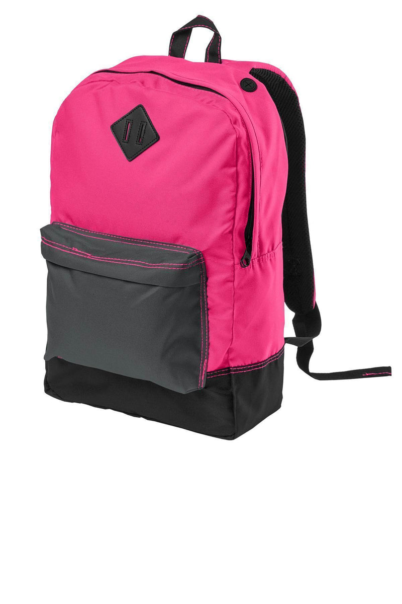 District - Retro Backpack. DT715-Bags-Neon Pink-OSFA-JadeMoghul Inc.