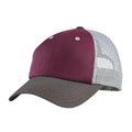 District - Tri-Tone MeshBack Cap DT616-Caps-Maroon/Charcoal/Grey-OSFA-JadeMoghul Inc.