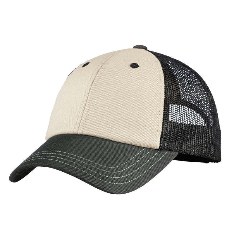 District - Tri-Tone MeshBack Cap DT616-Caps-Sandstone/Charcoal/Black-OSFA-JadeMoghul Inc.