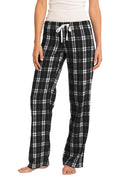 District Women's Flannel Plaid Pant. DT2800-Sweatshirts/Fleece-Black-XS-JadeMoghul Inc.