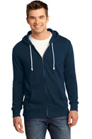 District - Young Mens Core Fleece Full-Zip Hoodie DT190-Sweatshirts/fleece-New Navy-4XL-JadeMoghul Inc.