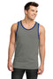 District - Young Men's Cotton Ringer Tank DT1500-T-shirts-Grey/ Deep Royal-4XL-JadeMoghul Inc.
