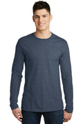 District Young Men's Very Important Tee Long Sleeve. DT6200-T-shirts-Heathered Navy-4XL-JadeMoghul Inc.
