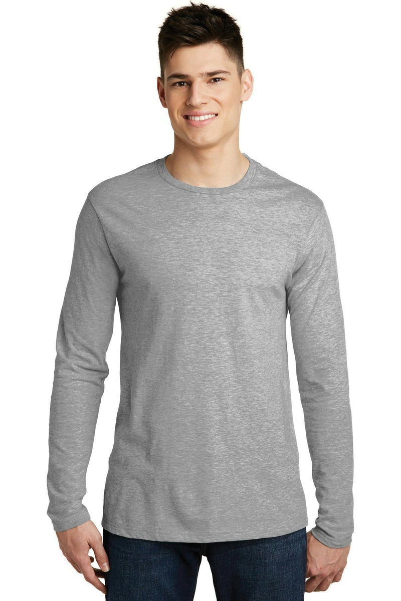 District Young Men's Very Important Tee Long Sleeve. DT6200-T-shirts-Light Heathered Grey-4XL-JadeMoghul Inc.