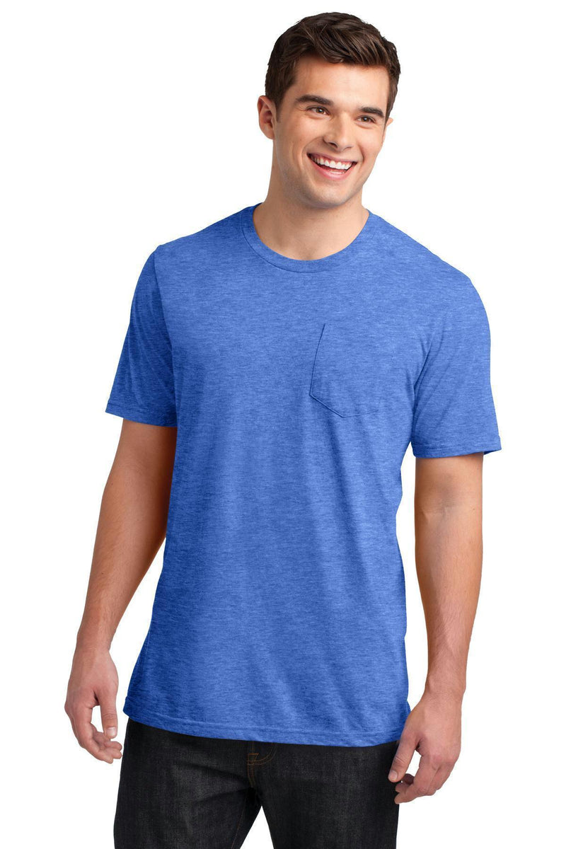 District Young Men's Very Important Tee with Pocket DT6000P-T-shirts-Heathered Royal-4XL-JadeMoghul Inc.