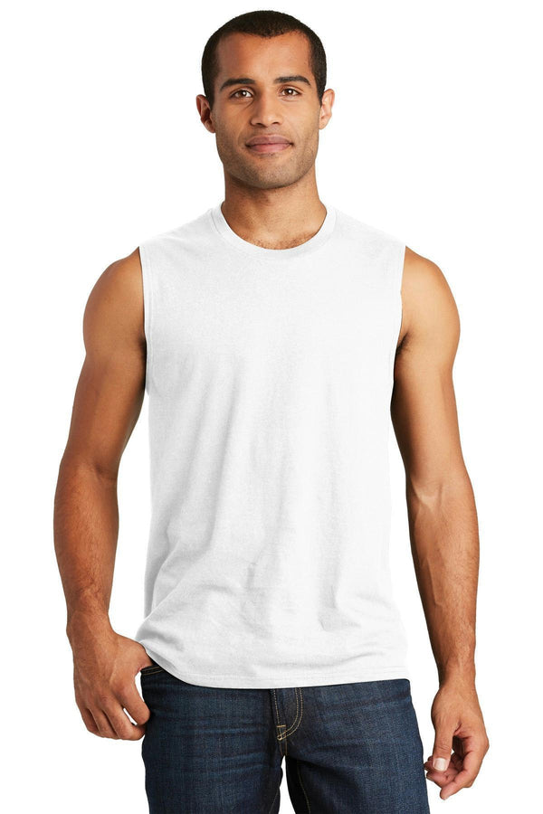 District Young Mens V.I.T. Muscle Tank. DT6300-T-shirts-White-XS-JadeMoghul Inc.