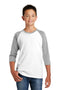 District Youth Very Important Tee 3/4-Sleeve . DT6210Y-T-shirts-Light Heather Grey/ White-L-JadeMoghul Inc.