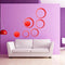 DIY Circles Wall Mirror Stickers Vinyl Art Mural Wall Sticker Room Decoration Sofa TV Background Home Wall Decor Dropshipping-5 Pcs Mirror Red-JadeMoghul Inc.