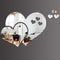 DIY Circles Wall Mirror Stickers Vinyl Art Mural Wall Sticker Room Decoration Sofa TV Background Home Wall Decor Dropshipping-Silver Heart-JadeMoghul Inc.