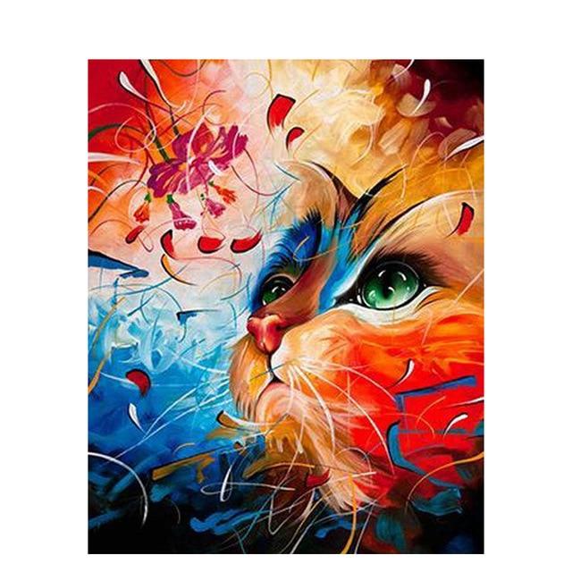 diy oil colorful animals painting by numbers with frame for adults acrylic paint kits pictures by numbers for bedroom wall paint AExp