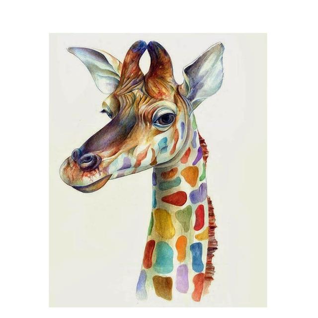 diy oil colorful animals painting by numbers with frame for adults acrylic paint kits pictures by numbers for bedroom wall paint AExp