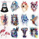 diy oil colorful animals painting by numbers with frame for adults acrylic paint kits pictures by numbers for bedroom wall paint AExp