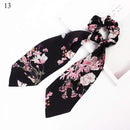 DIY Solid/Floral Print Bow Satin Long Ribbon Ponytail Scarf Hair Tie Scrunchies Women Girls Elastic Hair Bands Hair Accessories JadeMoghul Inc. 