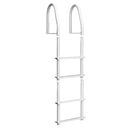 Dock Edge Fixed 4 Step Ladder Bright White Galvalume [2104-F]-Ladders-JadeMoghul Inc.