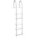 Dock Edge Fixed 5 Step Ladder Bight White Galvalume [2105-F]-Ladders-JadeMoghul Inc.