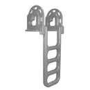 Dock Edge Flip-Up Polyethylene Roto Molded 4-Step Dock Ladder - Grey [2064-F]-Ladders-JadeMoghul Inc.