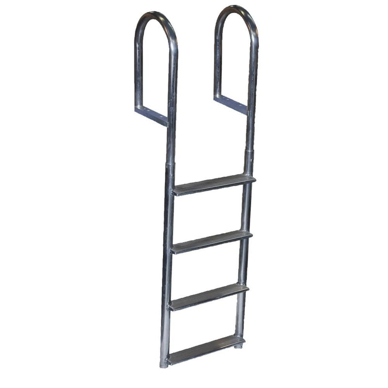 Dock Edge Welded Aluminum Fixed Wide Step Ladder - 4-Step [DE2044F]-Ladders-JadeMoghul Inc.