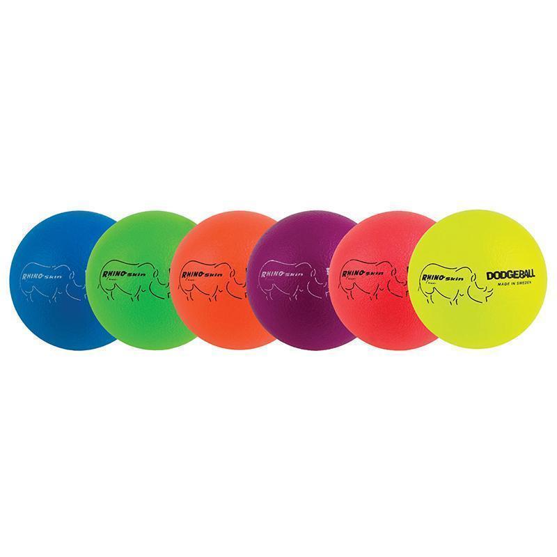 DODGEBALL SET/6 RHINO SKIN RAINBOW-Toys & Games-JadeMoghul Inc.