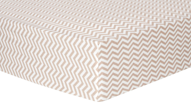 Doe Chevron Deluxe Flannel Fitted Crib Sheet-CHEV-JadeMoghul Inc.