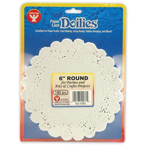 DOILIES 6 WHITE ROUND 100/PK-Arts & Crafts-JadeMoghul Inc.