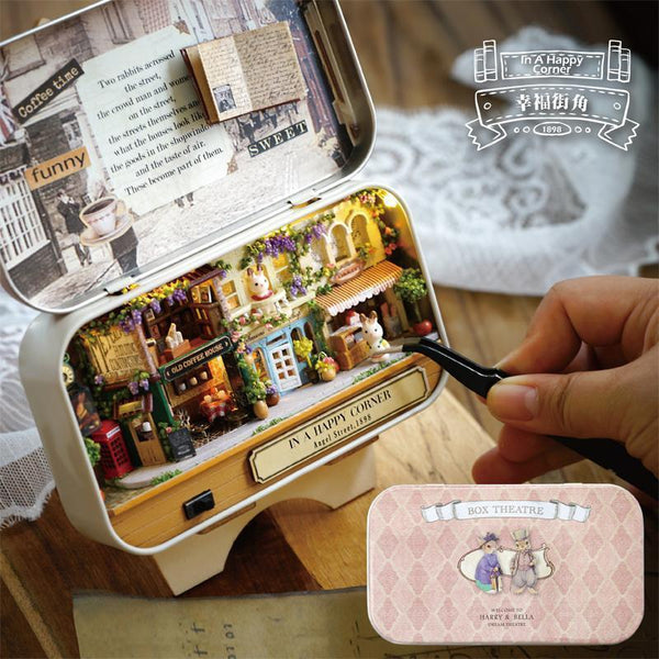 Doll House Diy miniature 3D Wooden Puzzle Dollhouse miniaturas Furniture House Doll For Birthday Gift Toys -In A Happy Corner--JadeMoghul Inc.