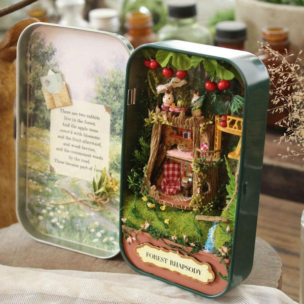 Doll House Diy miniature Wooden Puzzle Dollhouse miniaturas Furniture Toy House Doll For Birthday Gift Box Theatre Trilogy--JadeMoghul Inc.