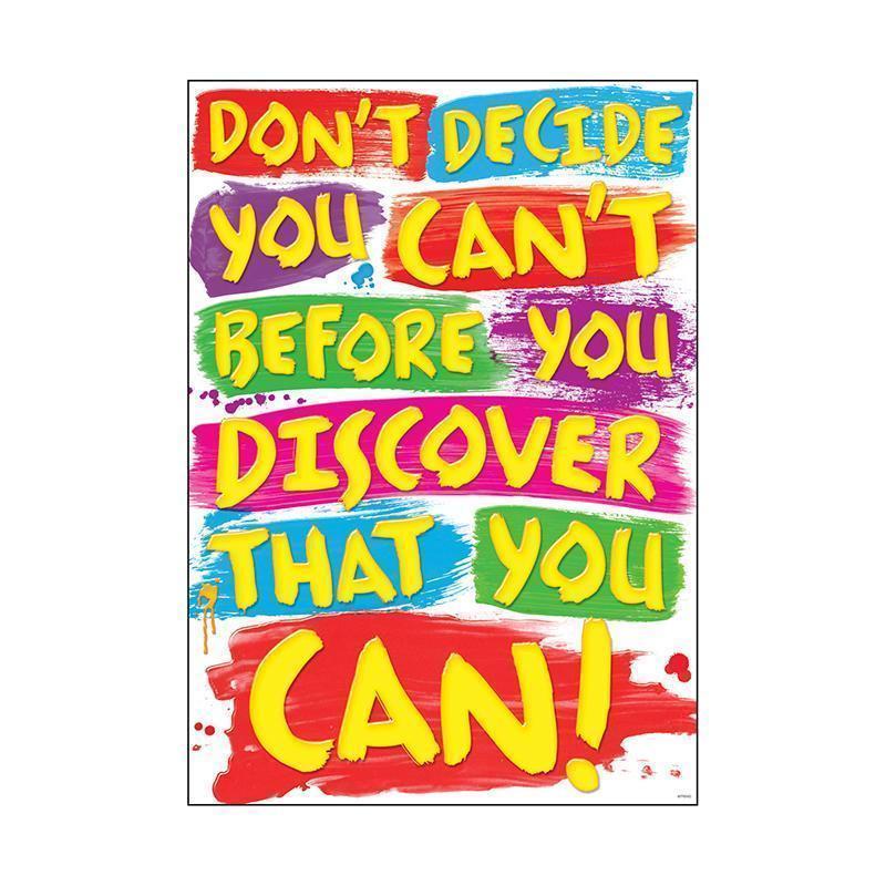 DONT DECIDE YOU CANT POSTER-Learning Materials-JadeMoghul Inc.
