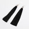 DoreenBeads 2017 New Hot Bohemia Long Tassel Earrings for Women European Exaggerated Boho Vintage Drop Earrings 8 Colors, 1 Pair-Black-JadeMoghul Inc.