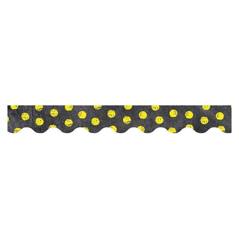 DOTS ON CHALKBOARD YELLOW BORDERS-Learning Materials-JadeMoghul Inc.