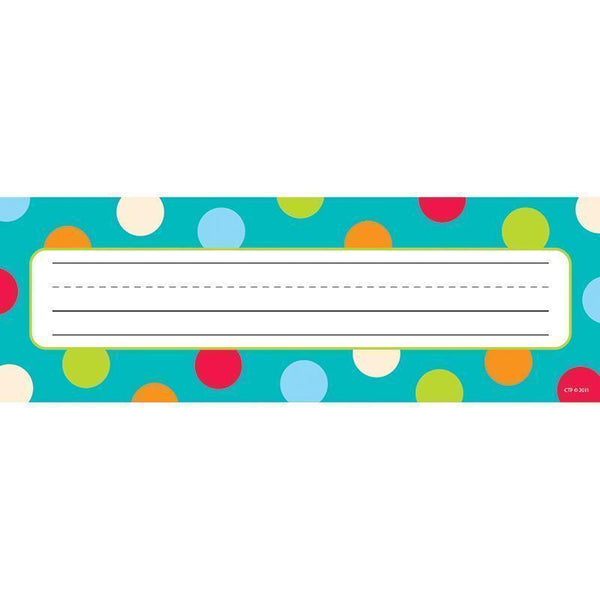 DOTS ON TURQUOISE NAME PLATES-Learning Materials-JadeMoghul Inc.