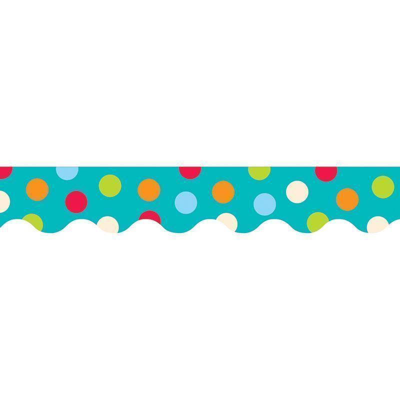 DOTS ON TURQUOISE WAVY BORDER-Learning Materials-JadeMoghul Inc.