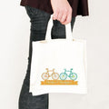 Double Bicycle Personalized Tote Bag Mini Tote with Gussets Tangerine Orange (Pack of 1)-Personalized Gifts for Women-Lilac-JadeMoghul Inc.