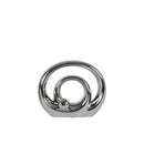 Double Circle Design Abstract Sculpture In Ceramic, Small, Silver-Sculptures-Silver-Ceramic-JadeMoghul Inc.