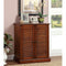 Double Door Solid Wood Shoe Cabinet with Blocked Panel Feet, Brown-Cabinet and Storage chests-Brown-Solid Wood Wood Veneer Metal-JadeMoghul Inc.