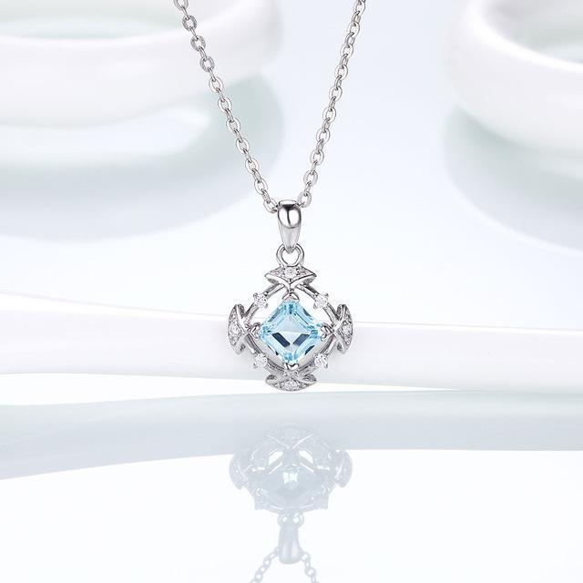 DOUBLE-R Genuine Natural Blue Topaz Pendants 925 Sterling Silver jewelry Necklaces Pendants for Women Fine Jewelry-Blue Topaz-JadeMoghul Inc.