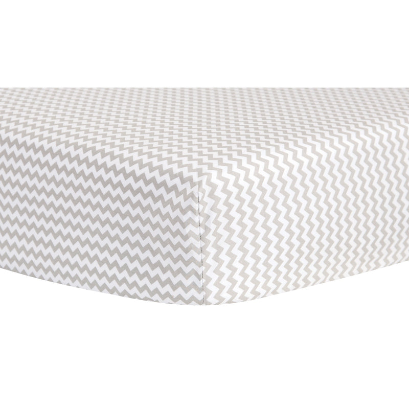 Dove Gray Chevron Fitted Crib Sheet-GRAY DV-JadeMoghul Inc.