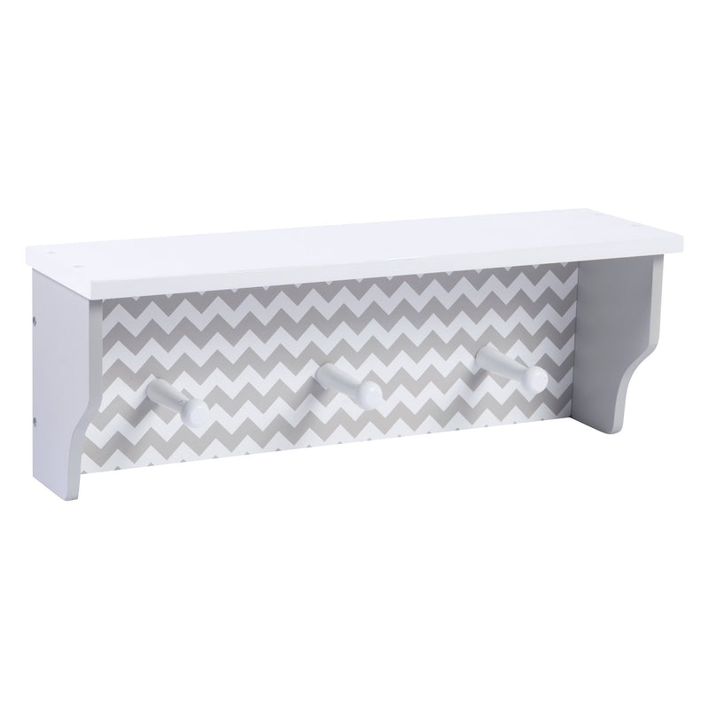 Dove Gray Chevron Wall Shelf-GRAY DV-JadeMoghul Inc.